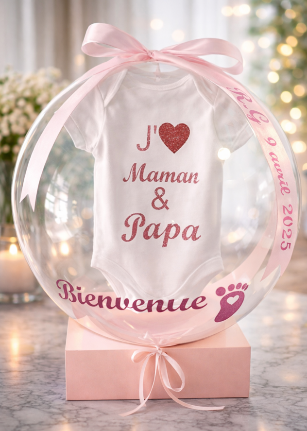 Ballon Bulle Personnalisé "Naissance"