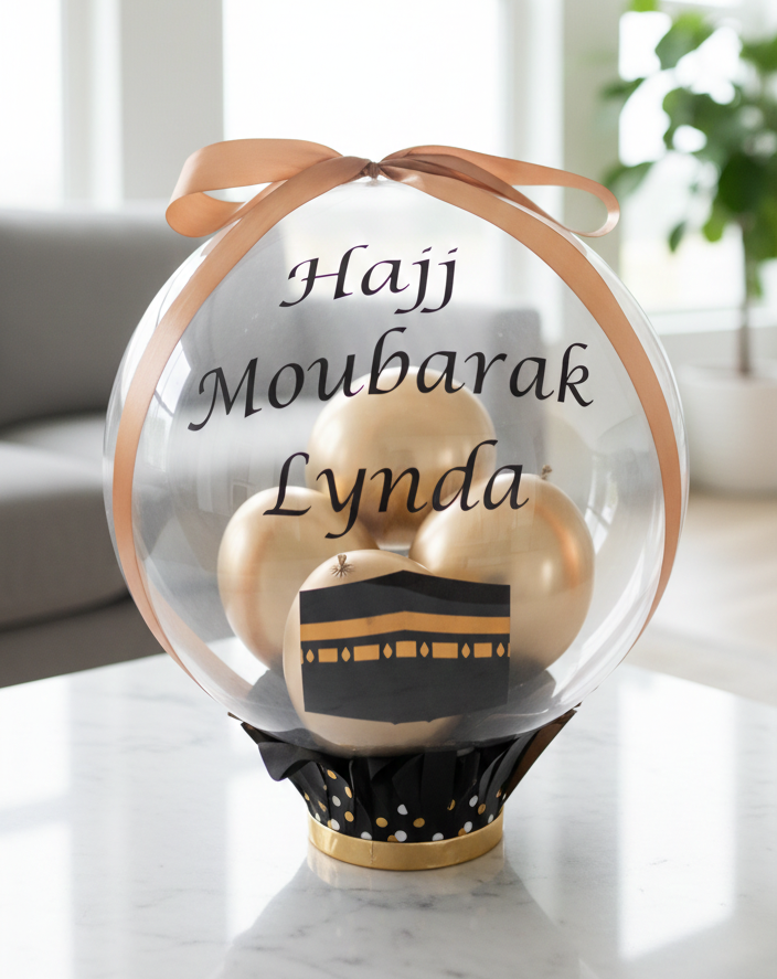 Ballon Bulle Personnalisé "Hajj/Omra"